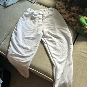 White joggers
